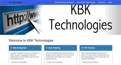 Desktop Screenshot of kbktechnologies.net